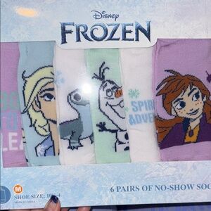 Disney Frozen Character No-Show Socks
